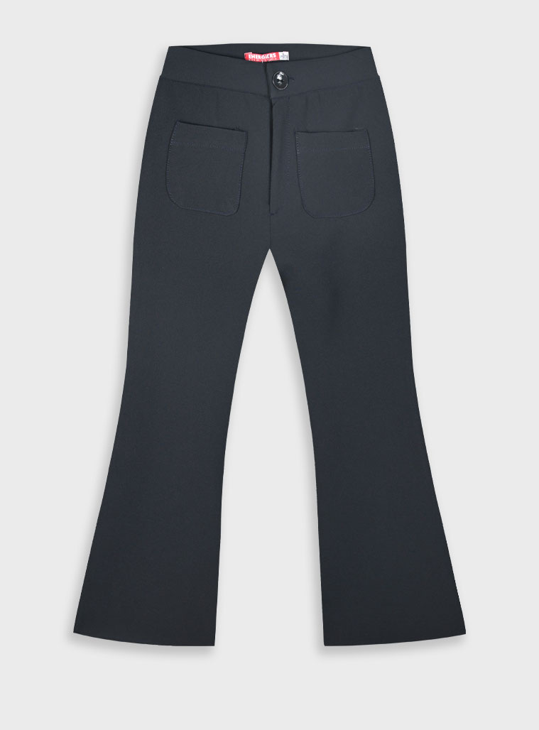 Pants with two pockets on front for girls | BLACK Pants with two pockets on front for girls | BLACK