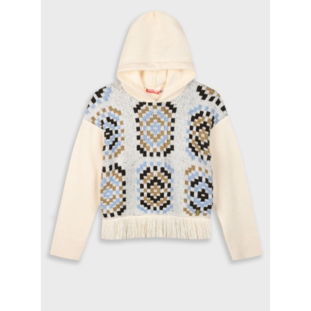 Πλεκτό πουλόβερ με κουκούλα για κορίτσι | ΑΚΟΥΑ Πλεκτό πουλόβερ με κουκούλα για κορίτσι | ΑΚΟΥΑ