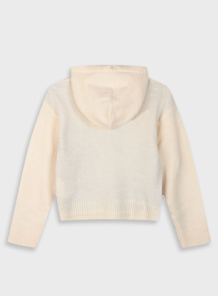 Πλεκτό πουλόβερ με κουκούλα για κορίτσι | ΑΚΟΥΑ Πλεκτό πουλόβερ με κουκούλα για κορίτσι | ΑΚΟΥΑ