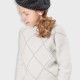 Knit sweater with lurex for girls | ECRU Knit sweater with lurex for girls | ECRU