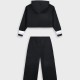 Fleece set with hoodie and sweatpants for girls | BLACK Fleece set with hoodie and sweatpants for girls | BLACK
