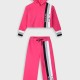Fleece set with hoodie and sweatpants for girls | MAGENTA