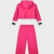 Fleece set with hoodie and sweatpants for girls | MAGENTA