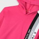 Fleece set with hoodie and sweatpants for girls | MAGENTA