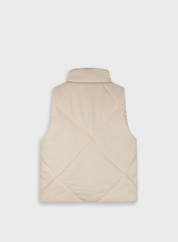 Sleeveless vest jacket for girls | CREAM