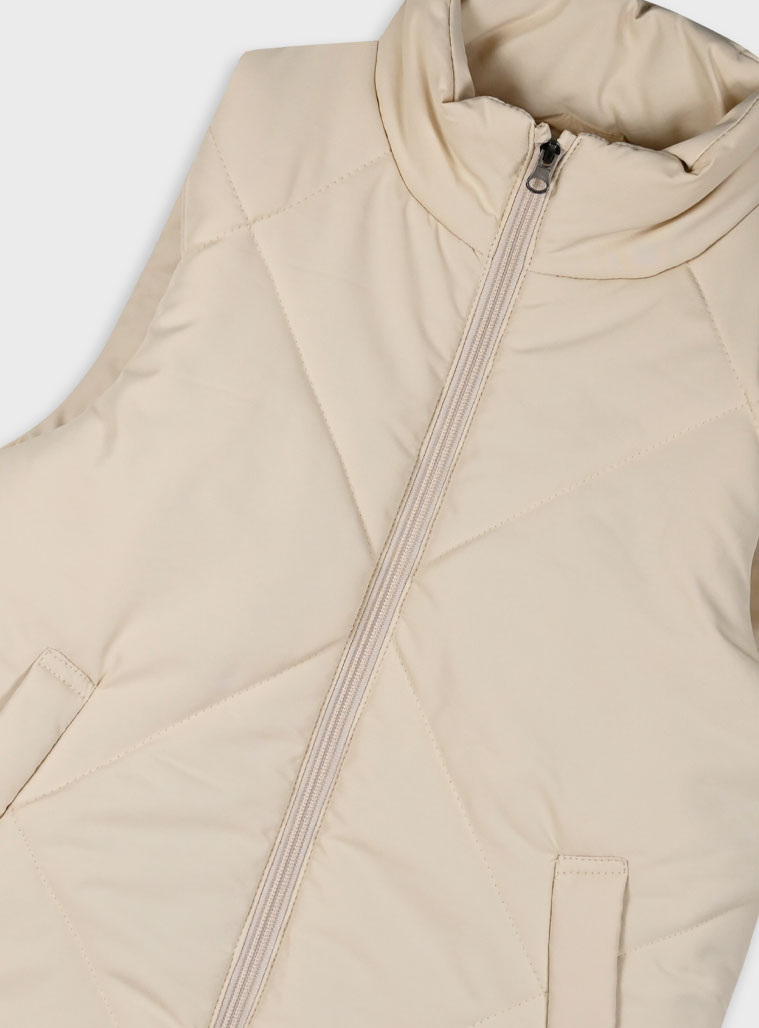 Sleeveless vest jacket for girls | CREAM