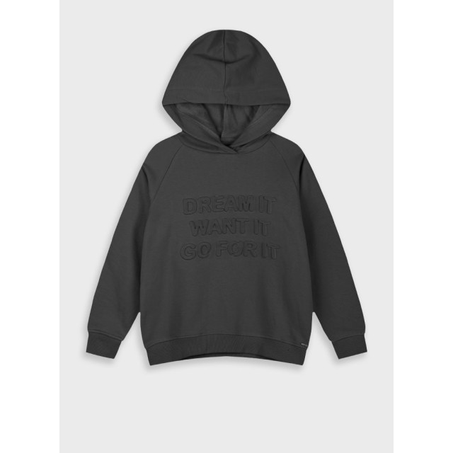 Φούτερ μπλούζα με κουκούλα και ανάγλυφο τύπωμα για κορίτσι | ΜΑΥΡΟ Φούτερ μπλούζα με κουκούλα και ανάγλυφο τύπωμα για κορίτσι | ΜΑΥΡΟ