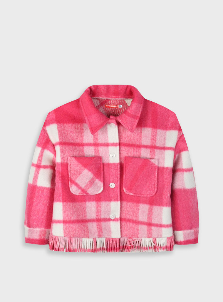 Checkered overshirt coat for girls | CHECK