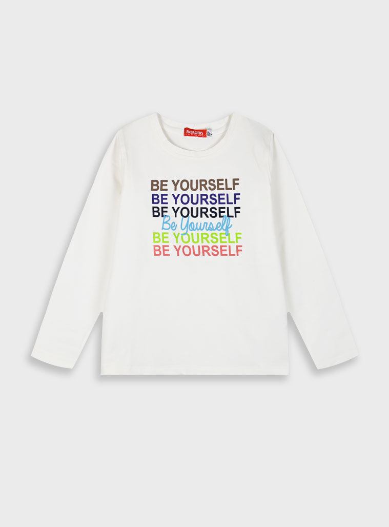 Μακό μπλούζα με τύπωμα για κορίτσι | ΕΚΡΟΥ