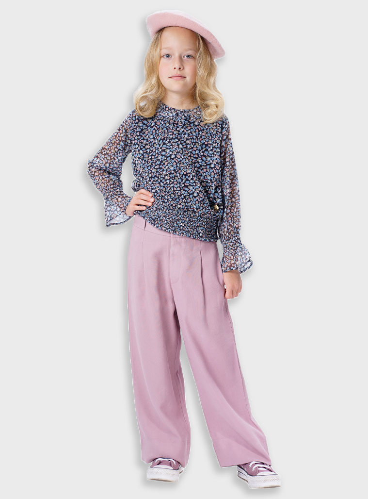 Wide leg pants for girls | DUSTY LILAC