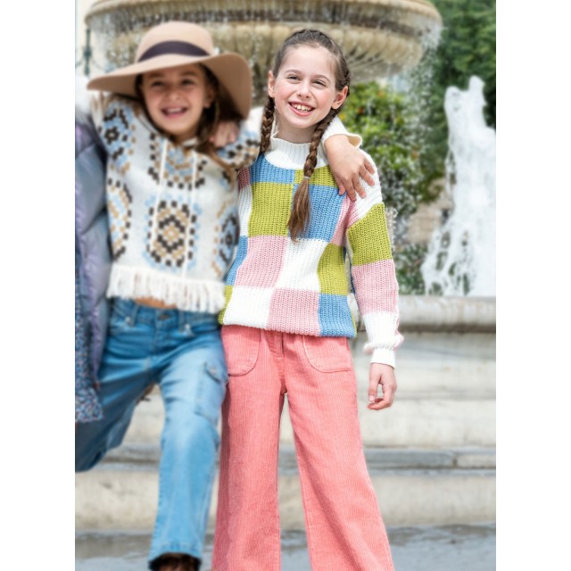 Παντελόνι κοτλέ φαρδύ για κορίτσι | ΠΕΡΛΕ