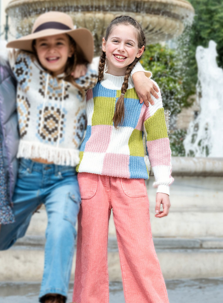 Παντελόνι κοτλέ φαρδύ για κορίτσι | ΠΕΡΛΕ