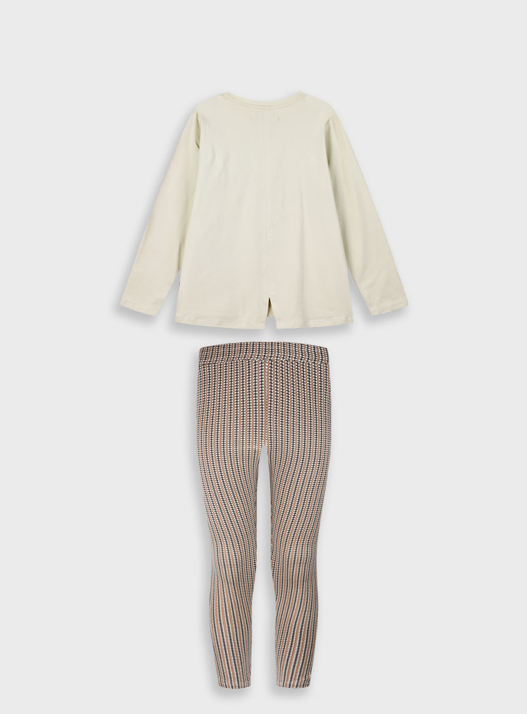 Set jersey shirt with print and leggings for girls | ALL OVER PRINT Set jersey shirt with print and leggings for girls | ALL OVER PRINT