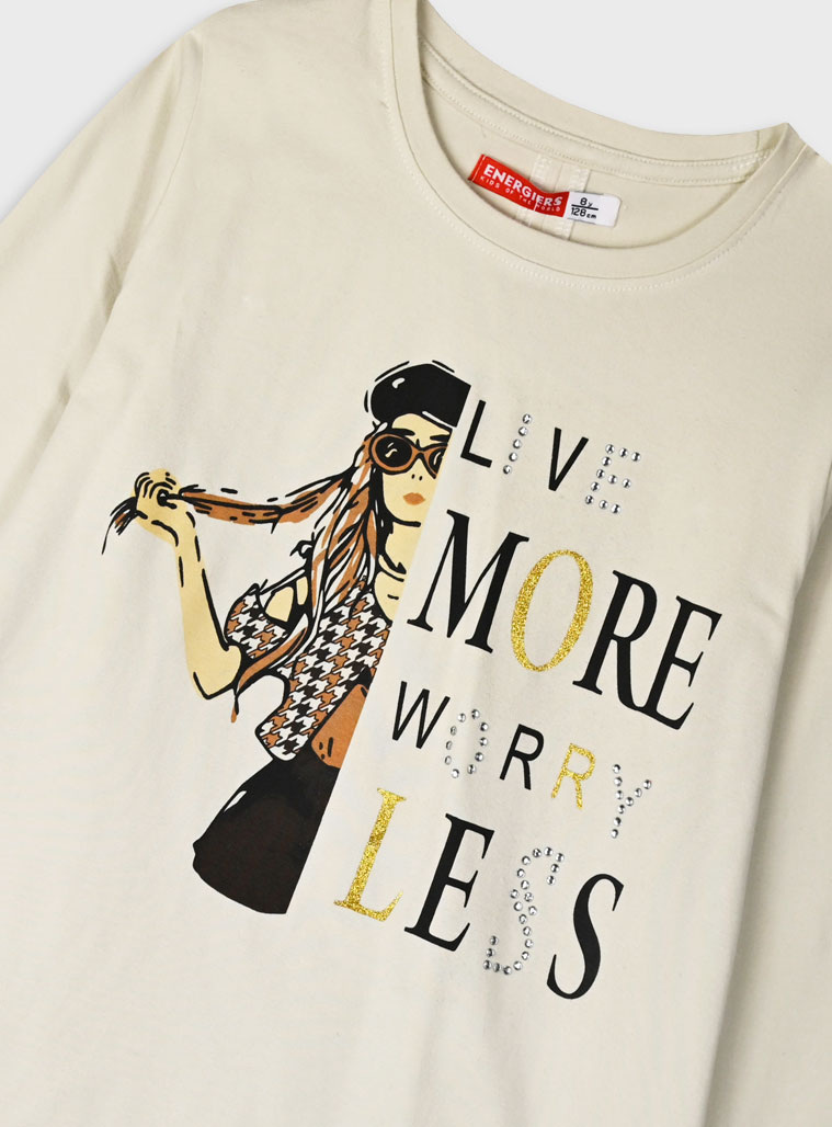 Set jersey shirt with print and leggings for girls | ALL OVER PRINT Set jersey shirt with print and leggings for girls | ALL OVER PRINT