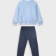 Fleece tracksuit set with print for girls | DARK GREY