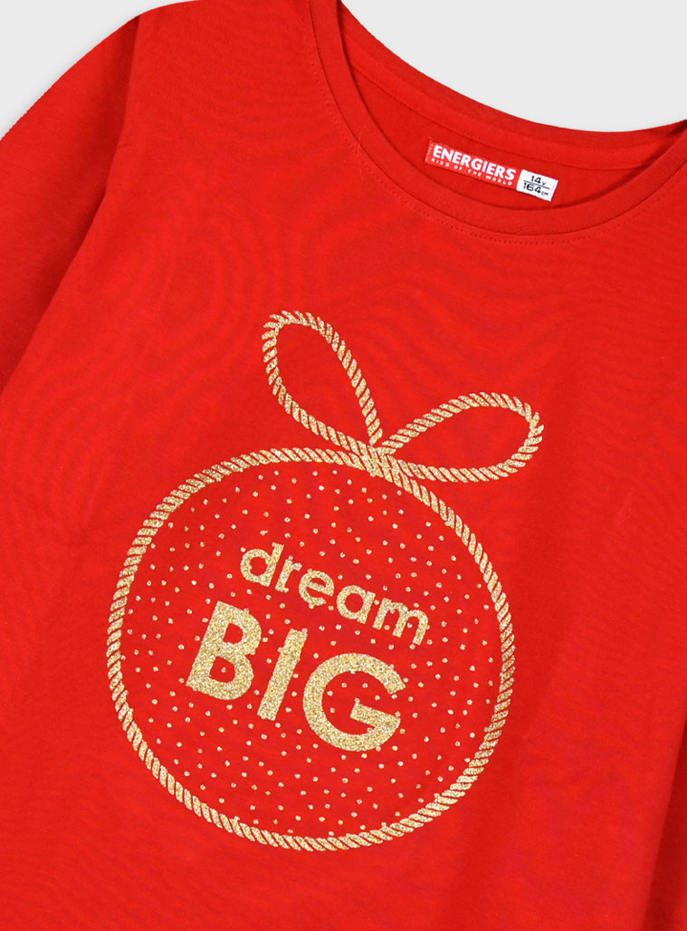 Χριστουγεννιάτικη μακρυμάνικη μπλούζα | ΚΟΚΚΙΝΟ Χριστουγεννιάτικη μακρυμάνικη μπλούζα | ΚΟΚΚΙΝΟ