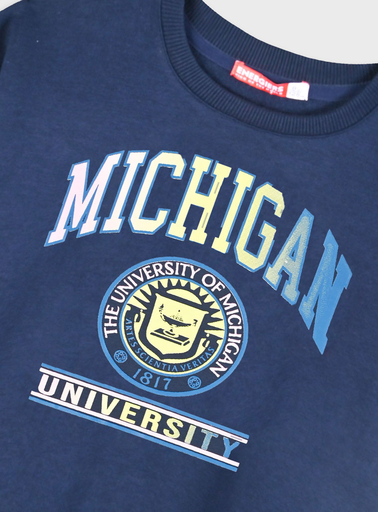 Fleece tracksuit set with print for girls | INDIGO