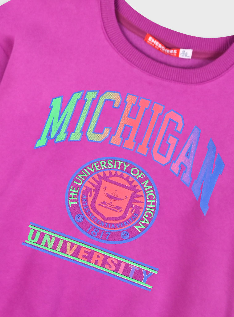 Σετ φούτερ φόρμας με τύπωμα για κορίτσι | ΒΙΟΛΕΤΙ Σετ φούτερ φόρμας με τύπωμα για κορίτσι | ΒΙΟΛΕΤΙ