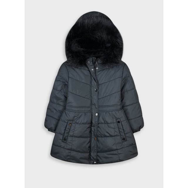 Jacket with detachable hood | BLACK