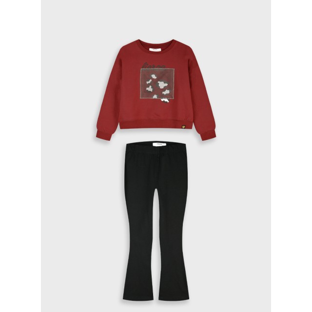 Set sweatshirt with leggings | Nero