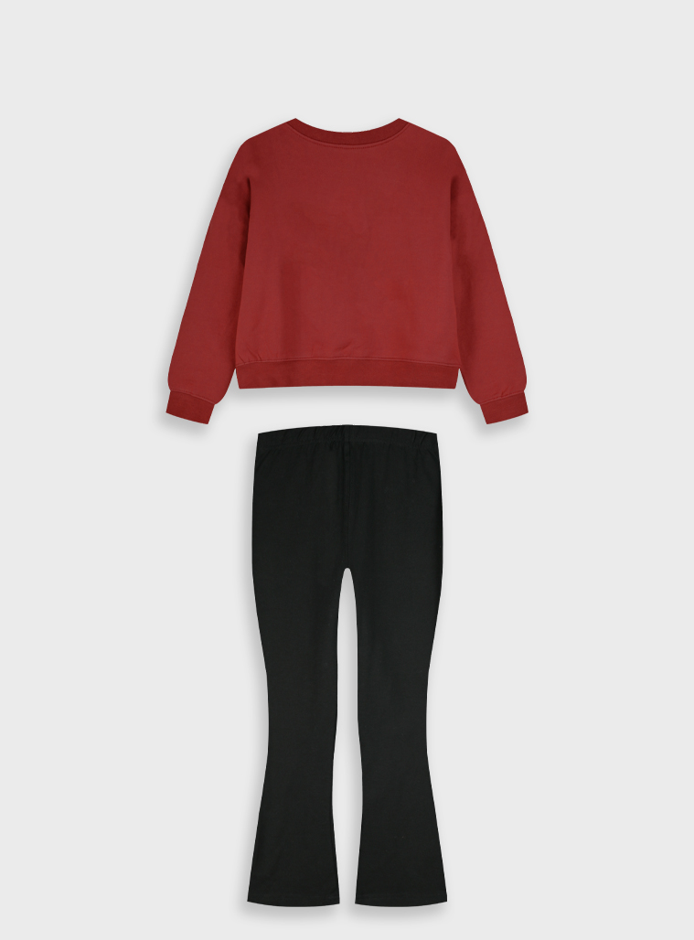 Set sweatshirt with leggings | Nero