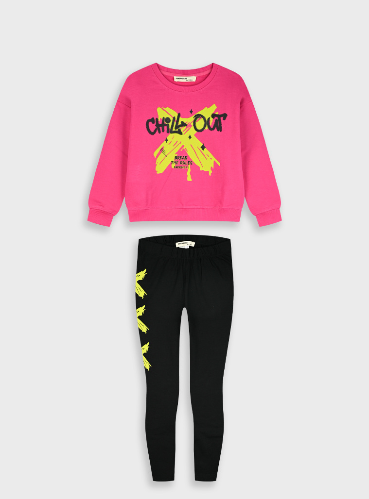 Set sweatshirt with leggings | FUCSHIA