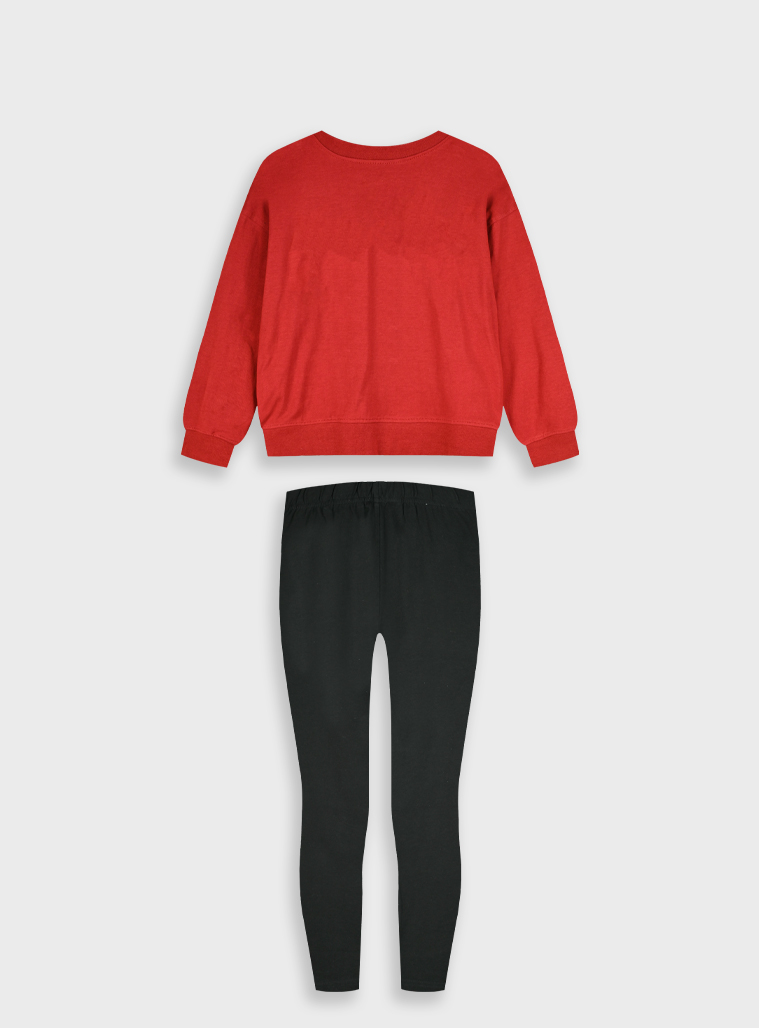 Set sweatshirt with leggings | Bordeaux