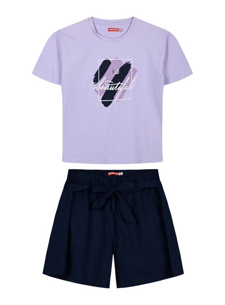 Set with print for girls | NAVY