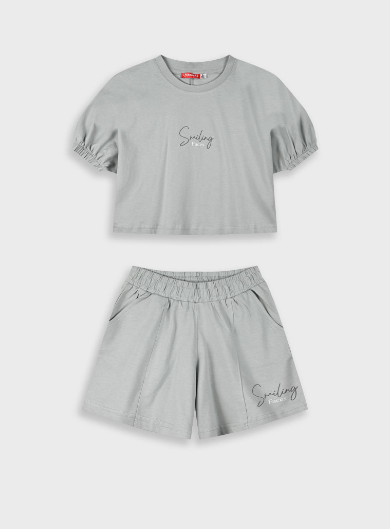 Set with print for girls | PALE AQUA