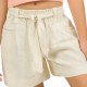 wooven fabric shorts | BEIGE