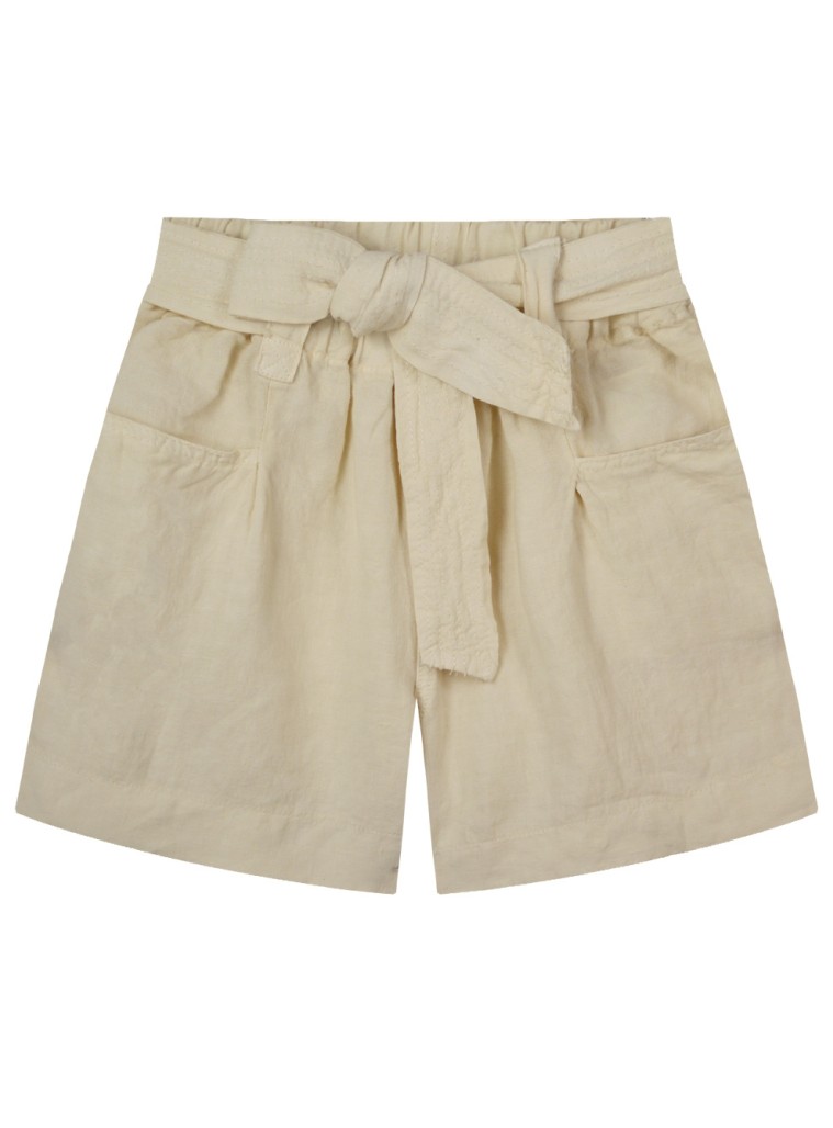 wooven fabric shorts | BEIGE