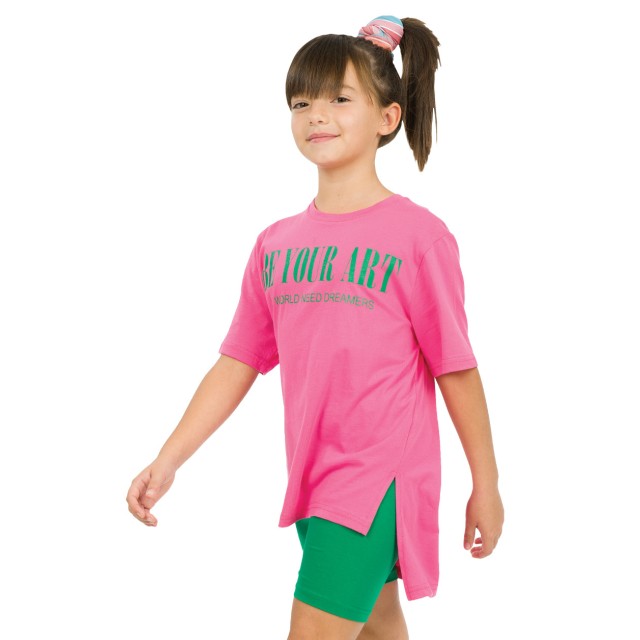 Set with print for girls | PARROT GREEN