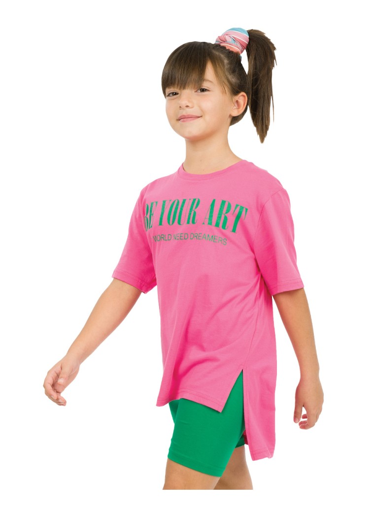 Set with print for girls | PARROT GREEN