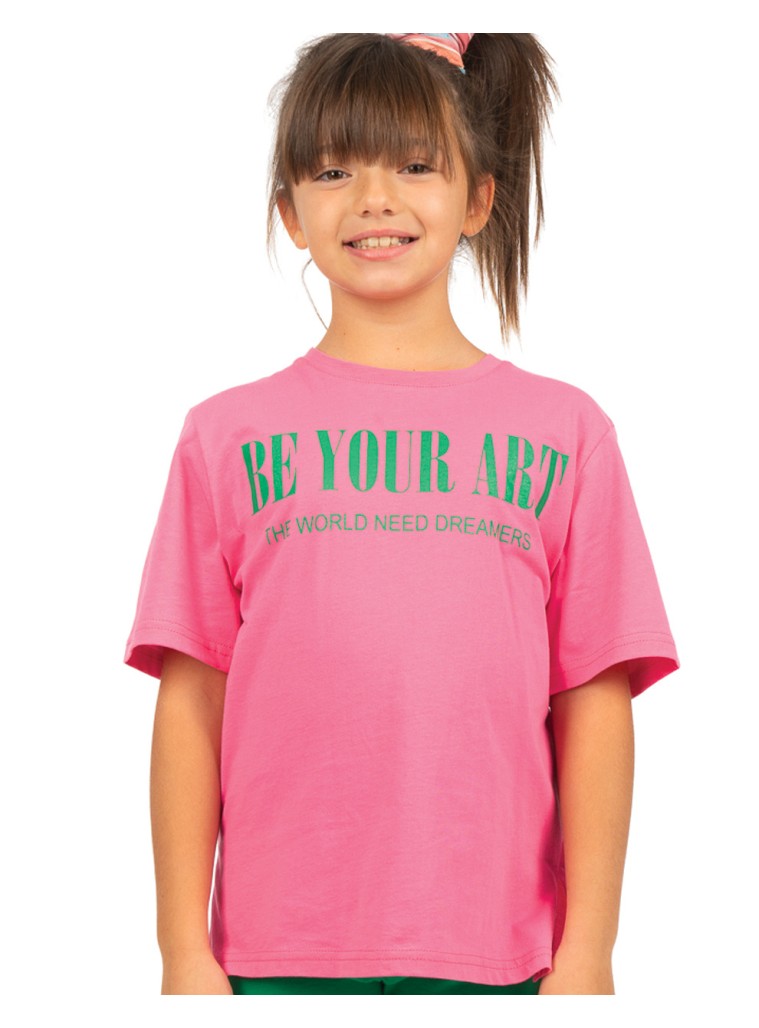 Set with print for girls | PARROT GREEN