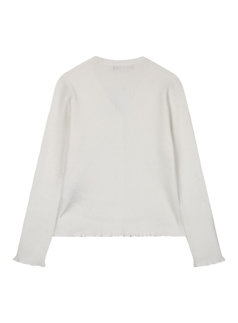 Girl΄s knit, ribbed cardigan | ECRU
