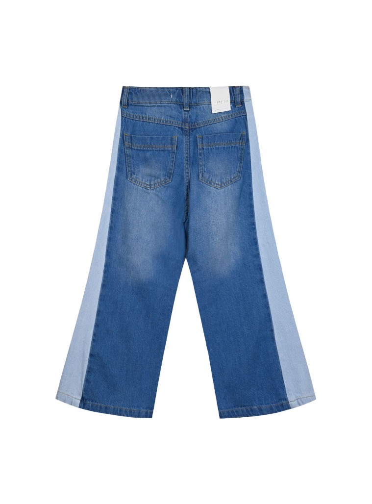 Παιδικό τζην πανελόνι φαρδιά γραμμή για κορίτσι | ΜΠΛΕ ΤΖΗΝ