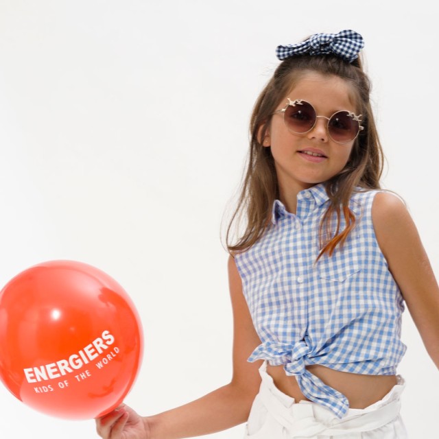 Girl΄s sleeveless checkered top | CHECK
