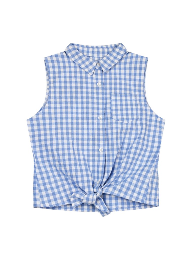 Girl΄s sleeveless checkered top | CHECK