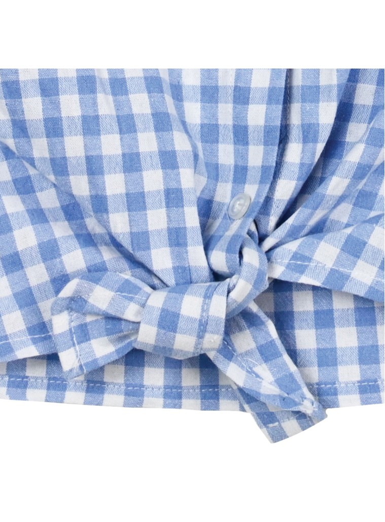 Girl΄s sleeveless checkered top | CHECK