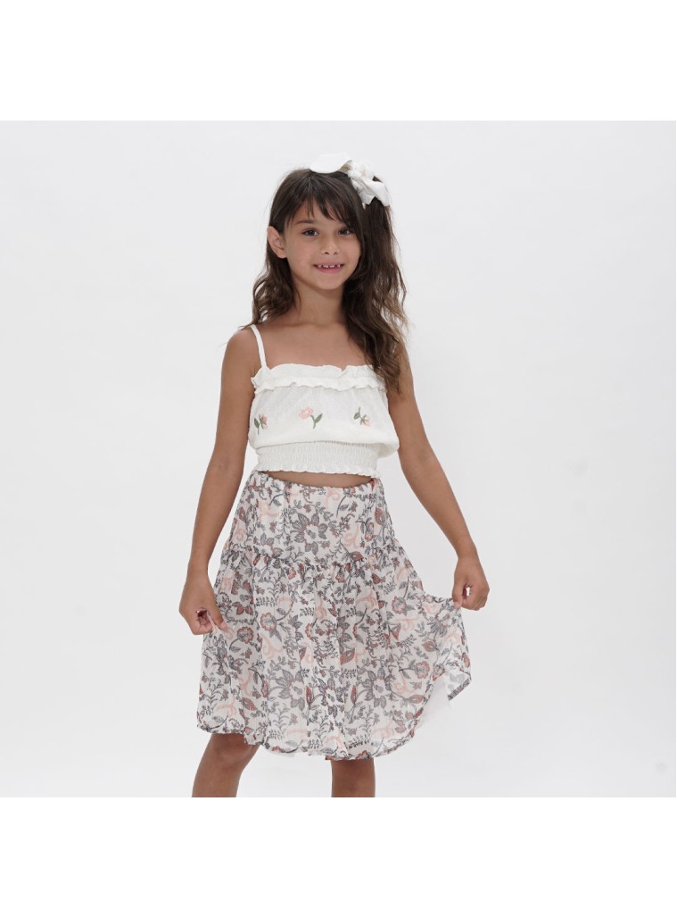 Girl΄s floral midi skirt | ALL OVER PRINT