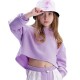 Girl΄s longsleeve crop top | LILAC