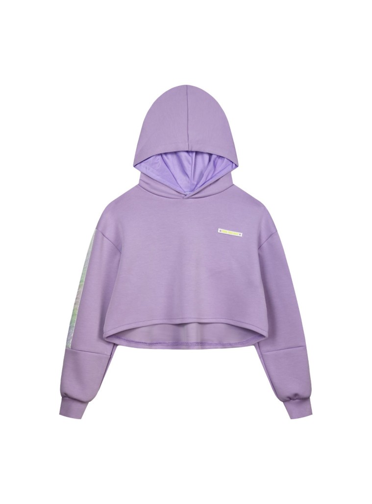 Girl΄s longsleeve crop top | LILAC