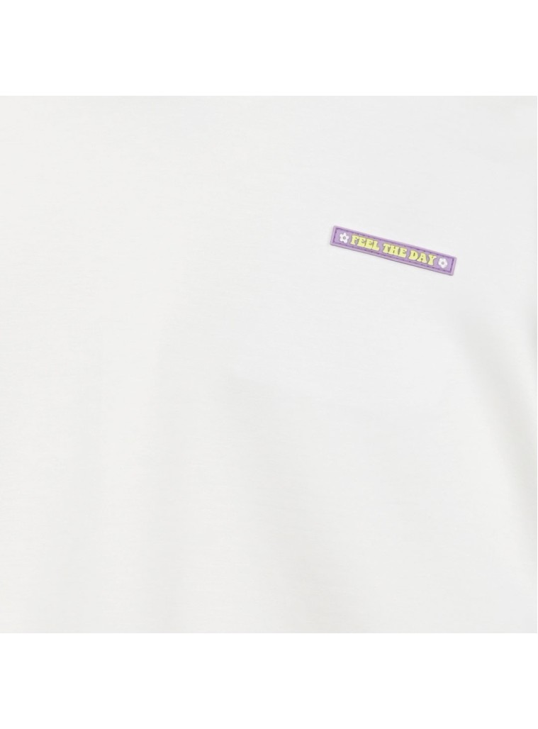 Παιδική μπλούζα μακρυμάνικη κροπ για κορίτσι | ΛΕΥΚΟ