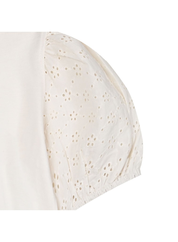 Παιδική μπλούζα με φουσκωτά μακίκια κεντημένα για κορίτσι | ΚΡΕΜ