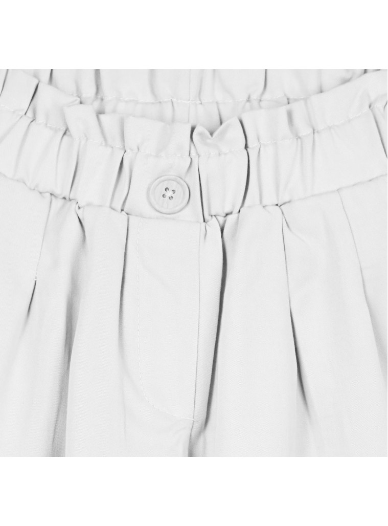 Girl΄s bermuda with paper bag waist | WHITE