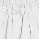 Girl΄s bermuda with paper bag waist | WHITE