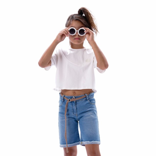 Girl΄s jean bermuda | LIGHT BLUE DENIM