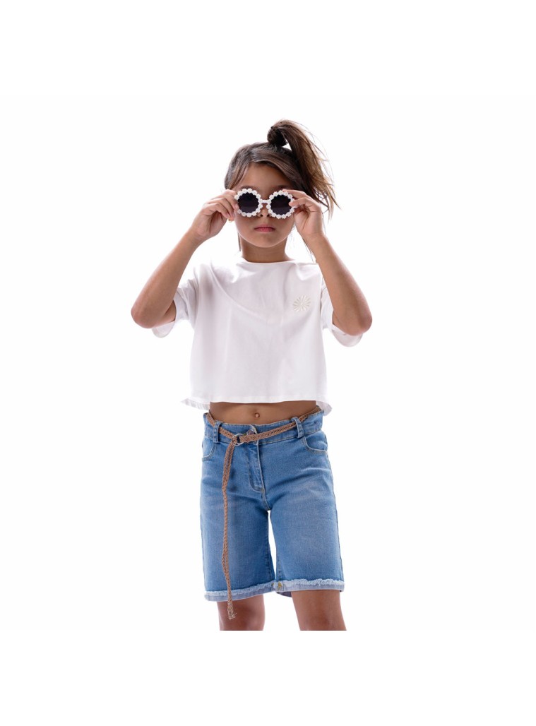 Girl΄s jean bermuda | LIGHT BLUE DENIM