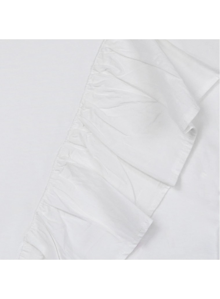 Girl΄s crop top with ruffle | WHITE