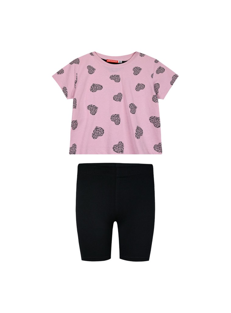 Παιδικό σετ 2 τεμάχια με τύπωμα για κορίτσι | ΜΑΥΡΟ